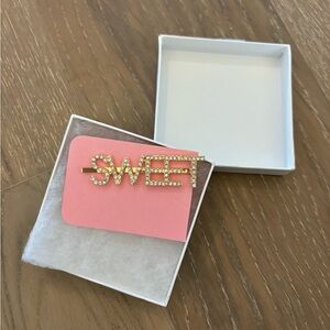 “Sweet” bridal rhinestone hair clip hair piece NEW